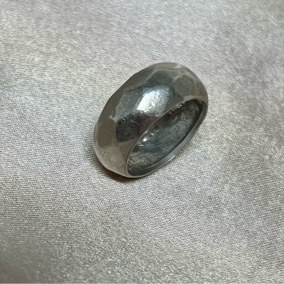 Unbranded Jewelry - Sterling Silver Reticulated Raised Geometric Design Ring 925 Size 6 Chunky